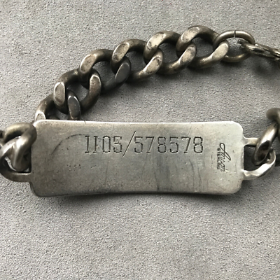 MILITARY U.S.N.R. MENS STERLING SILVER I.D. BRACELET ANSON | eBay