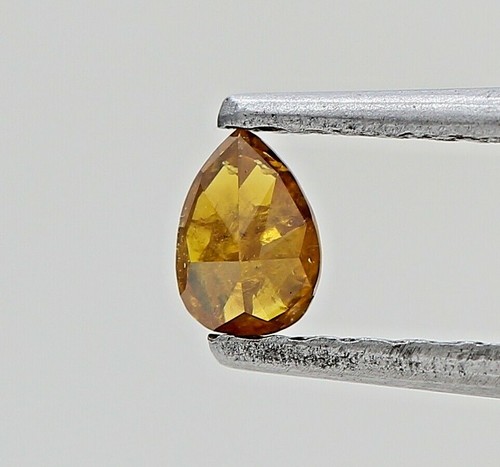 LUŹNY NATURALNY DIAMENT 0,24kt POMARAŃCZOWY BRĄZ MIESZANKA KOLORÓW KSZTAŁT GRUSZKI DIAMENT - Zdjęcie 5 z 14