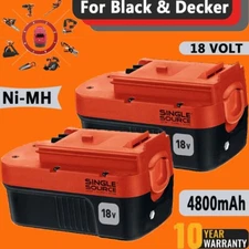 2-Pack 18V 3.6Ah for Black and Decker HPB18 18 Volt Battery HPB18-OPE 244760-00A
