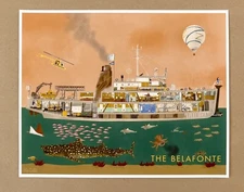 Max Dalton LIFE AQUATIC STEVE ZISSOU Movie Print BELAFONTE Poster Wes Anderson