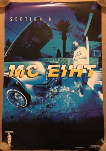 MC EIHT Vintage 1999 GRANDE application 24x36 AFFICHE PROMO 4 sections CD JAMAIS AFFICHAGE huit - Photo 1 sur 3