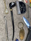 MEN'S VINTAGE JUNK DRAWER LOT KNIVES KEY CHAINS JEWELRY TIE TACKS & OLD STUFF! — photo 7