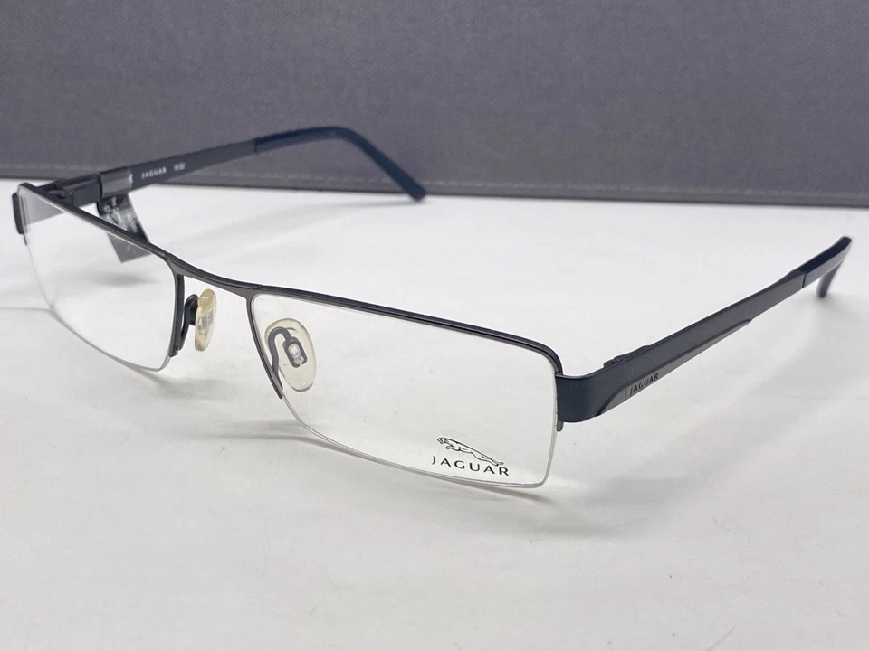Jaguar Brille Herren grau Halbrand groß XL 35042 Metall Rechteckig germany - Bild 4 von 4