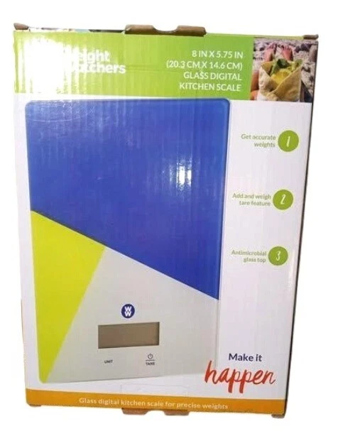 Báscula de cocina digital de vidrio Weight Watchers pantalla LCD antimicro de capacidad de 11 lb Foto 2 de 3