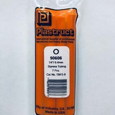 Plastruct Styrene Tubing Round 1/4 x 15in Long pkg 7 90606