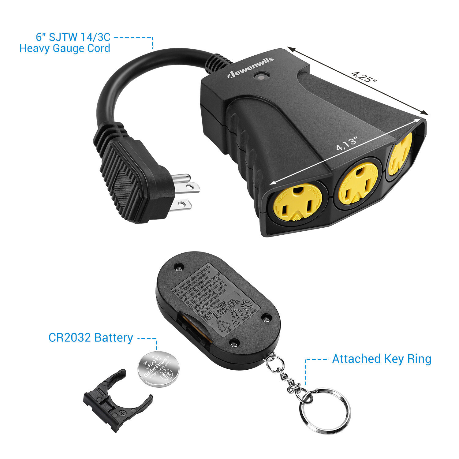 DEWENWILS Remote Outlet Power Switch Heavy Duty Wireless Remote Control
