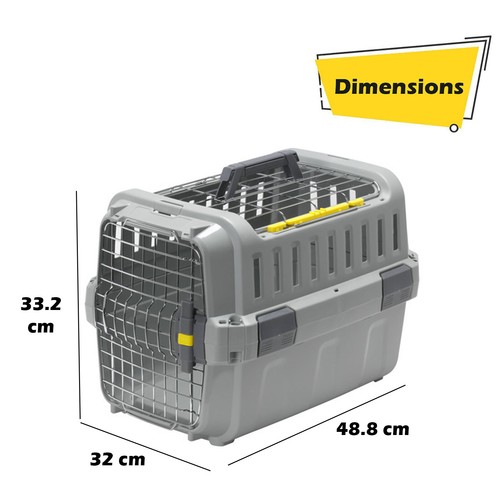 Haustiertransporter Katze Hund robuste Trägerkiste zweitürig Reisekorb Box 3 Größen - Bild 8 von 23