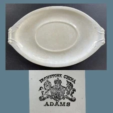IRONSTONE CHINA PLATTER William ADAMS White Serving Plate ENGLAND UK Antique 15"