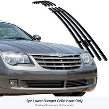 For 2004-2008 Chrysler Crossfire Bumper Stainless Black Billet Grille Insert