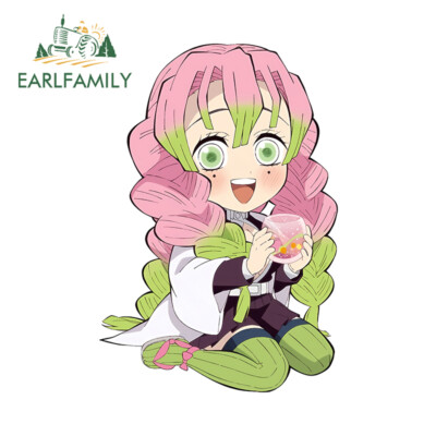 EARLFAMILY 5.1'' Cute Chibi Mitsuri Anime Car Stickers Auto Body Bumper Decals