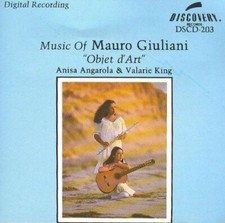 "Objet d'Art": Flute Guitar Music of Mauro Giuliani Audio CD Mauro Giuliani;
