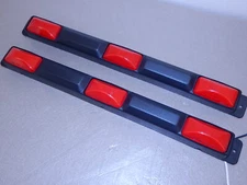 (2) RED CLEARANCE ID BAR SIDE MARKER 3-LIGHT SEALED PICKUP BUS TRAILER 16-1/2"