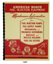 American Bosch Fuel Injection Pumps Maintenance Information Manual #1207