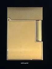 S.T. Dupont Line 2 SMALL, Perfect Ping Brushed Gold Lighter C18602, New In Box