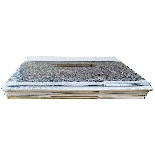 Large Cube Storage Unit Boxes Collapsible Bin With Lid Linen Fabric Wardrobe Org - Picture 10 of 12