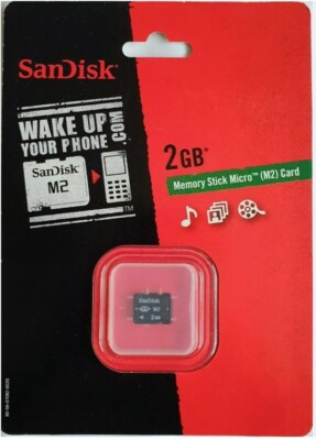 Original Sandisk 2GB M2 Speicherstick Micro M2 für Sony PSP + Handy (UK-Ware) NEU