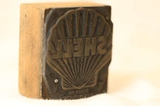 Shell Gasoline Letterpress Printing Block History Ad