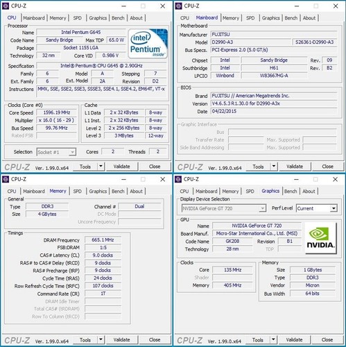 ✅Carte Mère Fujitsu Esprimo P400 + Intel Pentium G645 3,90Ghz/ Socket 1155/ DDR3 - Imagen 2 de 10
