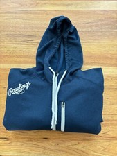 Pull Baseball Homme Rawlings Dugout Manches Longues - Maille Sweat Bleu/Gris Taille 2XL