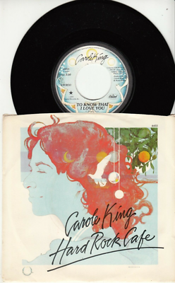 CAROLE KING - HARD ROCK CAFE - ORIGINAL CAPITOL RECORDS 45 WPS CAROLE KING - HARD ROCK CAFE - ORIGINAL CAPITOL RECORDS 45 WPS