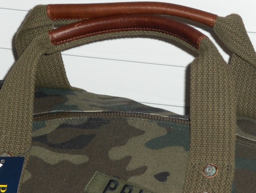 POLO RALPH LAUREN Cotton Canvas Camo Tiger Patch Military Duffle Bag, Duffel NWT - Picture 15 of 23
