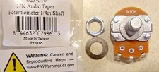 10K Ohm 1/4" Short Solid-Shaft Potentiometer Volume Tone Pot - Audio Taper