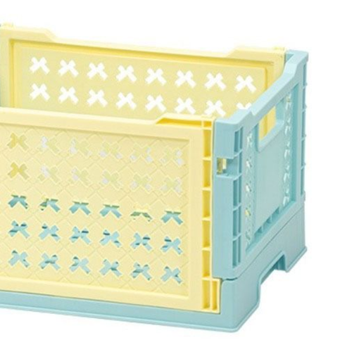6 Colors Foldable Storage Basket with Handle Stackable Plastic Crate Box AU - Picture 9 of 17