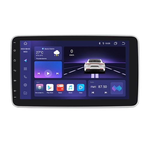 Sngle 1 DN Rotatable 10.1'' Androd 13 Touch Screen Car Stereo Rado