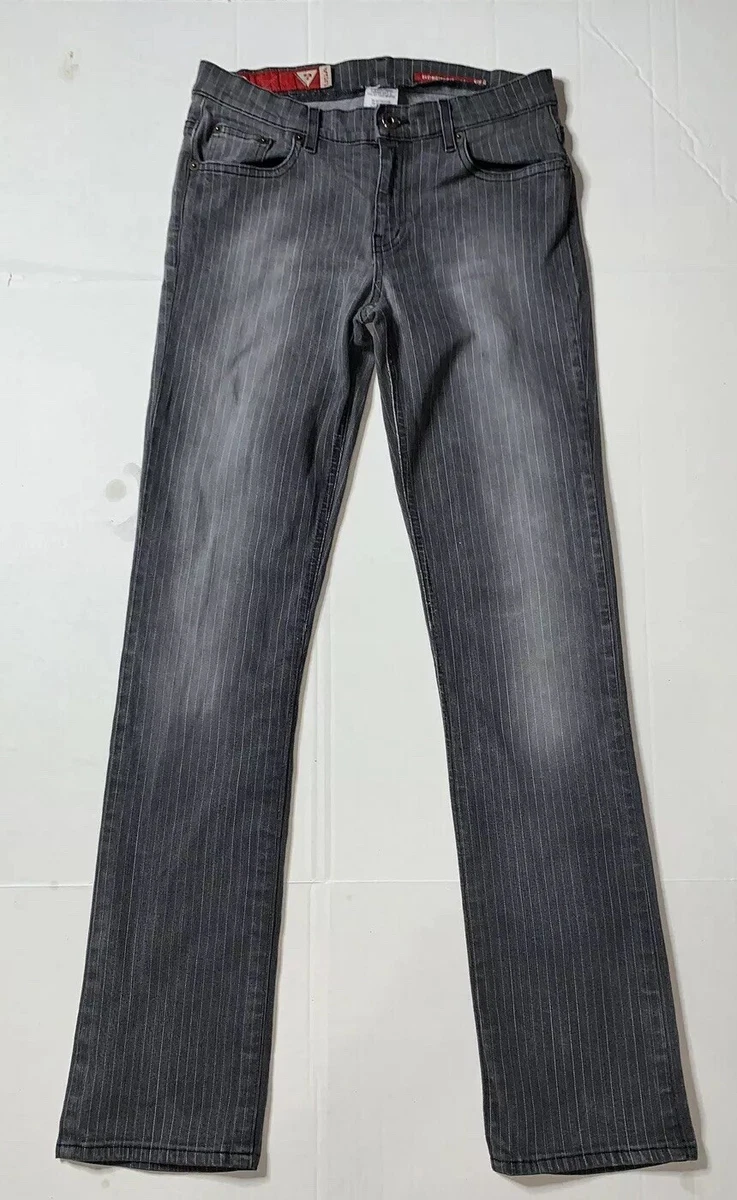 Preowned Vintage Guess Stretch Striped Denim Jeans Womens Size 29