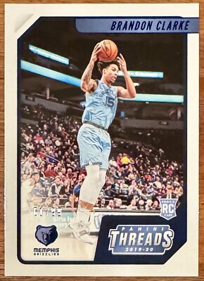 2019-20 BRANDON CLARKE /99 SP PANINI CHRONICLES THREADS ROOKIE RC #97 GRIZZLIES