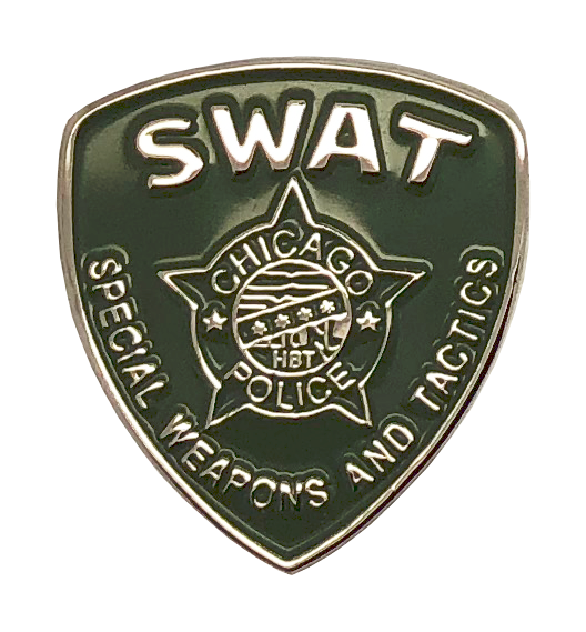 CHICAGO POLICE DEPARTMENT SHOULDER PATCH LAPEL PIN: SWAT Team