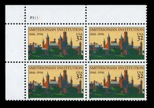 ALLY'S STAMPS US Plate Block Scott #3059 32c Smithsonian Institute [4] MNH [STK]
