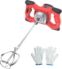Cement Mixer, 2100W Electric Concrete Mixer with 6 Speed, 110V Handheld Mud Mixe