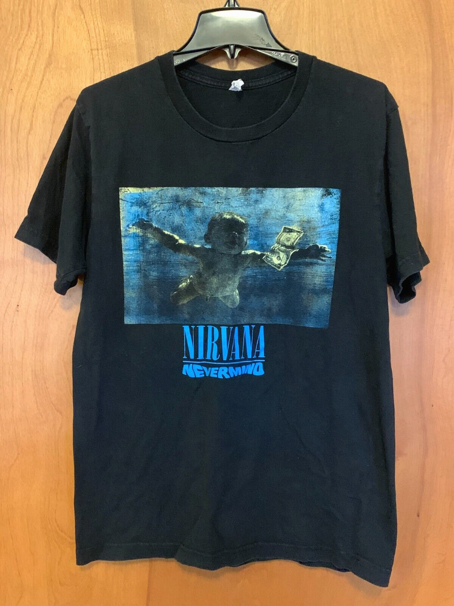 Nirvana Nevermind Graphic Short Sleeve Black T-Shirt Size