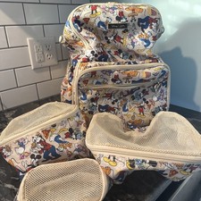 JuJuBe X Disney Sensational Snacks Backpack Diaper Bag with storage caddies