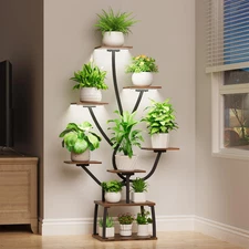 Plant Stand with Grow Lights - 8 Tiered Plant Stand Indoor, 53" Tall Plant Shelf