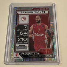 Panini Vassilis Spanoulis Olympiacos Season Ticket #83 Contenders EuroLeague