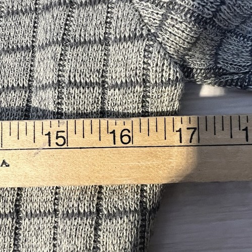 Womens Carlisle Gray Cardigan Set Silk Blend Zip LS Turtleneck SS Preppy Classy - Picture 8 of 16