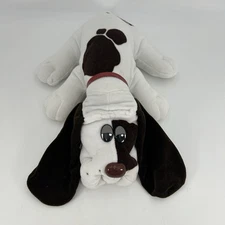 Vintage 1985 Tonka Pound Puppies Puppy Large 18” White Brown Spotted Plush