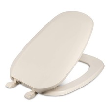 Eljer Emblem Elongated Toilet Seat with Square Front, Closed Front with Cover...