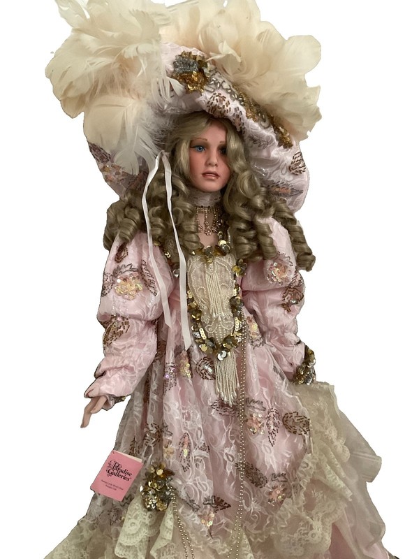 Vintage Porcelain Rustie Doll Paradise Galleries Ltd Edition Morgan With Stand