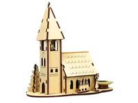Bastelset Basteln Weihnachten Holz Kirche