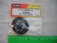 Du-Bro 150ML 1-1/2" Micro Lite Wheels, with Retainers, RC R/C Plane Airplane