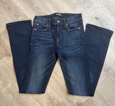 Express Jeans Women 2 L Boot Cut Mid Rise Stretch Dark Wash Denim Barely
