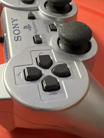 Sony PlayStation 2 DualShock Controller: Model SCPH-10010, OEM, Silver (Tested)