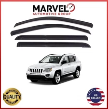 Out-Channel Window Visor Rain Guard Deflectors for Jeep Compass 2007-2016