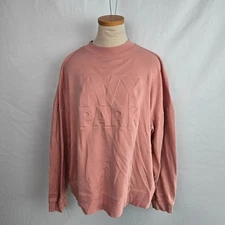 Ivy Park  Embossed Logo Sweatshirt Women's L Pink Pullover