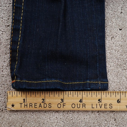 True Religion Julie Jeans Women 25 Dark Blue Bootcut USA Flap Pockets 57414 - Picture 10 of 12