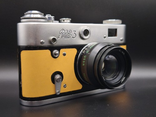 Fed 3 Rangefinder Camera with Jupiter-8 50mm f/2 Lens LTM M39 Leica Thread Mount