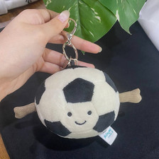 Jellycat Amuseables Soccer Ball Plush Keychain Bag Charm - NWT Cute Gift